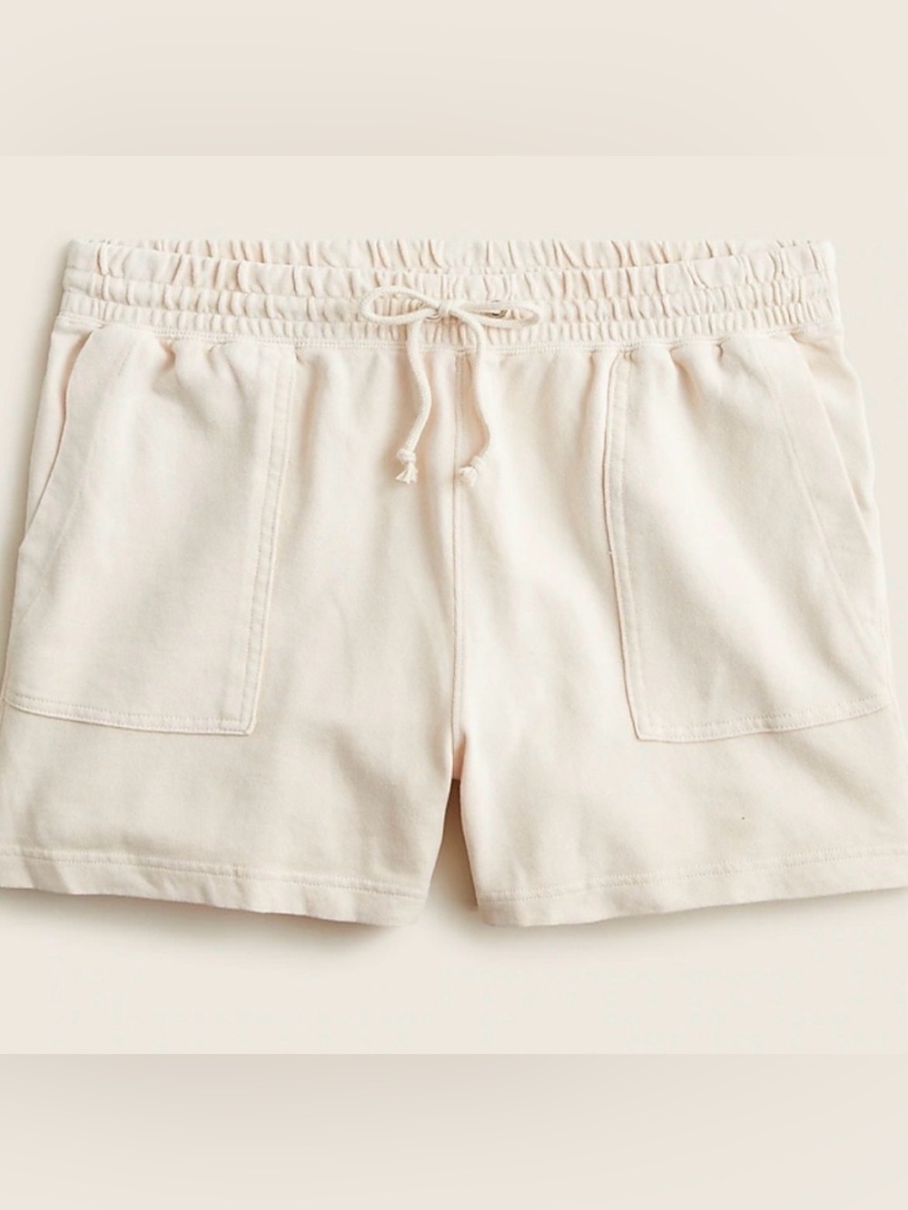 J.Crew Magic Rinse Patch-Pocket Shorts Cream Size S